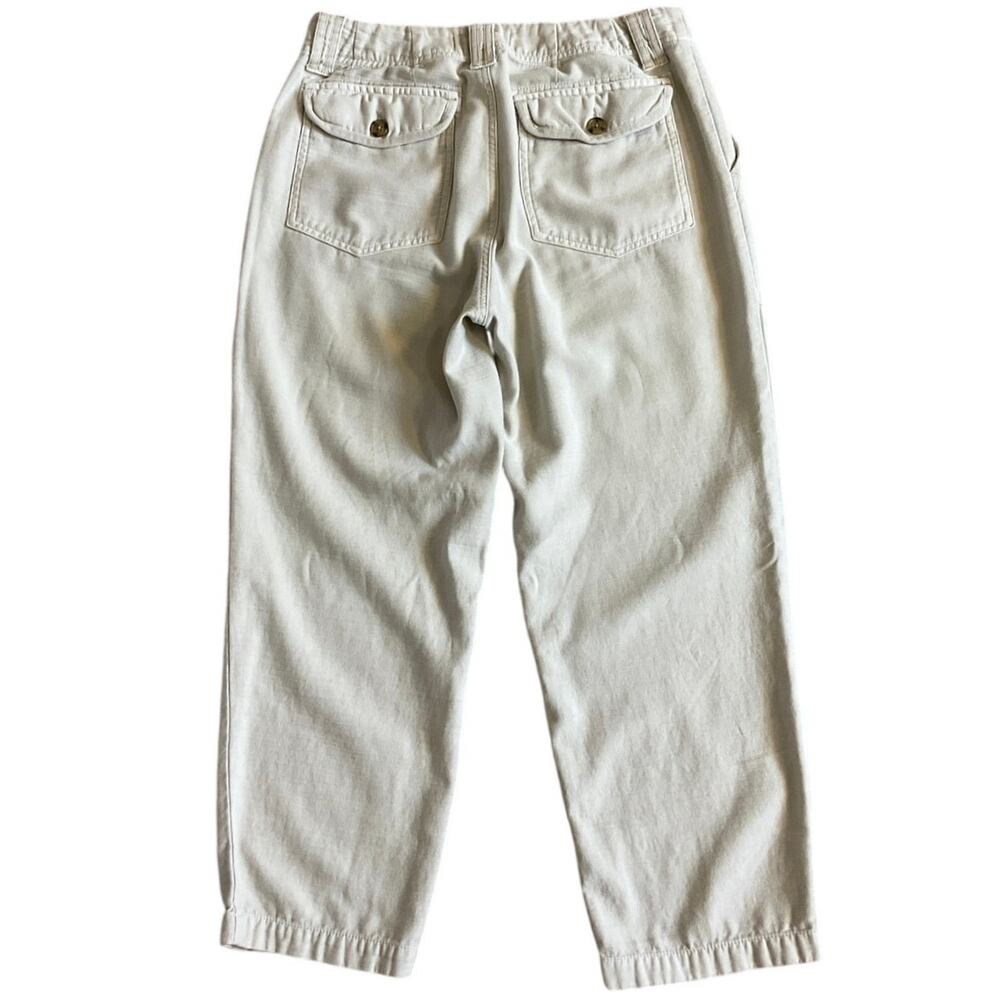 Lucky Brand Women’s Size 2 Cream Utility Pants Cropped 24 Inseam Cotton Lyocell - Picture 3 of 9